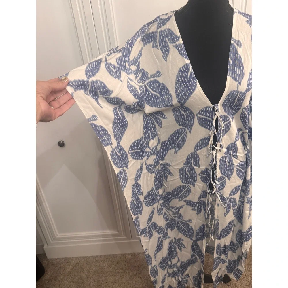 Anthropologie Blue Celandine Kaftan‎ Kimono 107266496